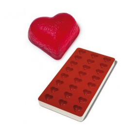 Силиконова форма за желирани бонбони "Сърце"
